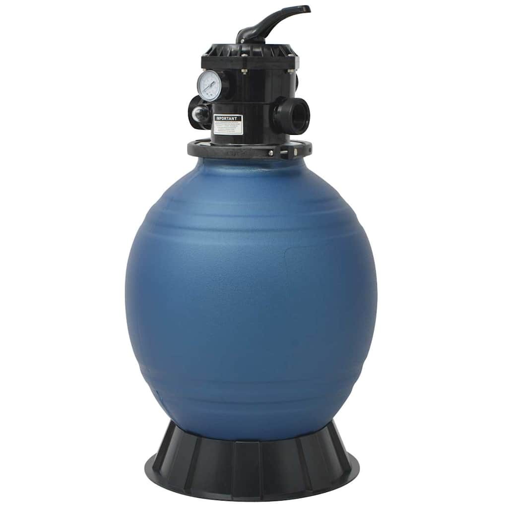 Pool Sand Filter with 6 Position Valve Blue 460mm Spa Hot Tub Cleaning vidaXL