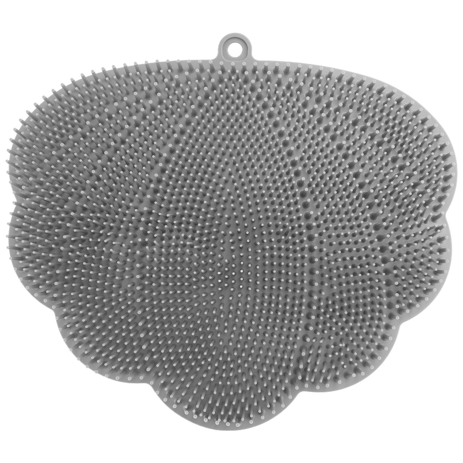 2X(Wall-Mounted Hands- Shower Back and Foot Scrubber with Suction Cups Gray7567