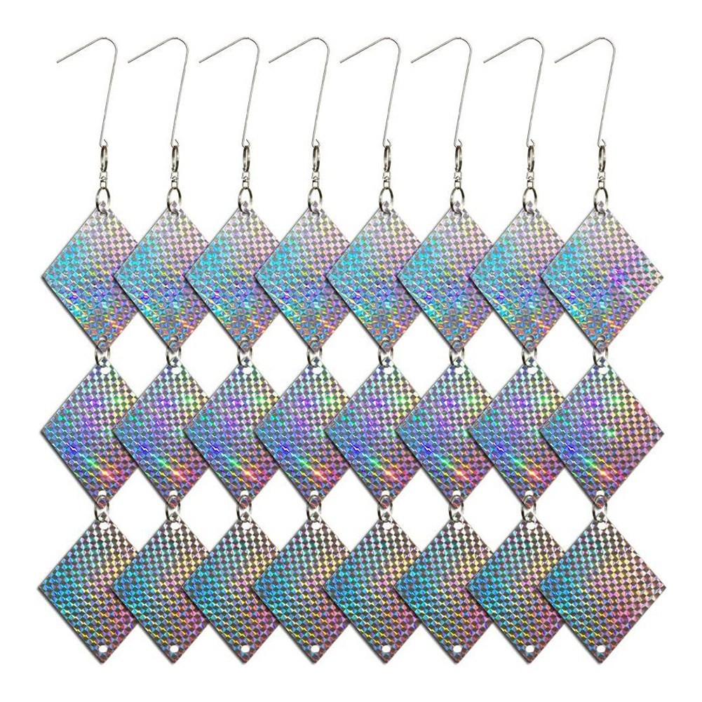 3X(8PC/Set Bird Repellent Discs Reflective Hanging Device to Keep Birds7817