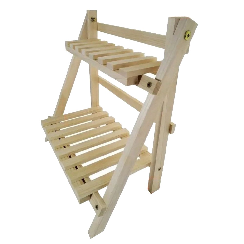 Wooden Storage Rack, 2-Layer Desktop Storage Rack, Ladder-Shaped Desk9108