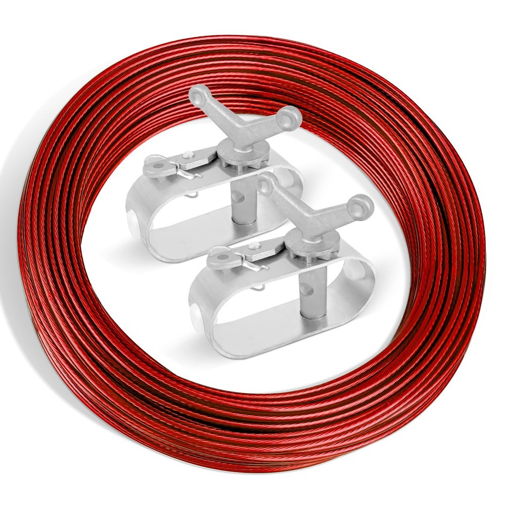 2X(100ft Pool Cover Cable & 2 Winch Suitable for Above Ground Swimming Pool1339