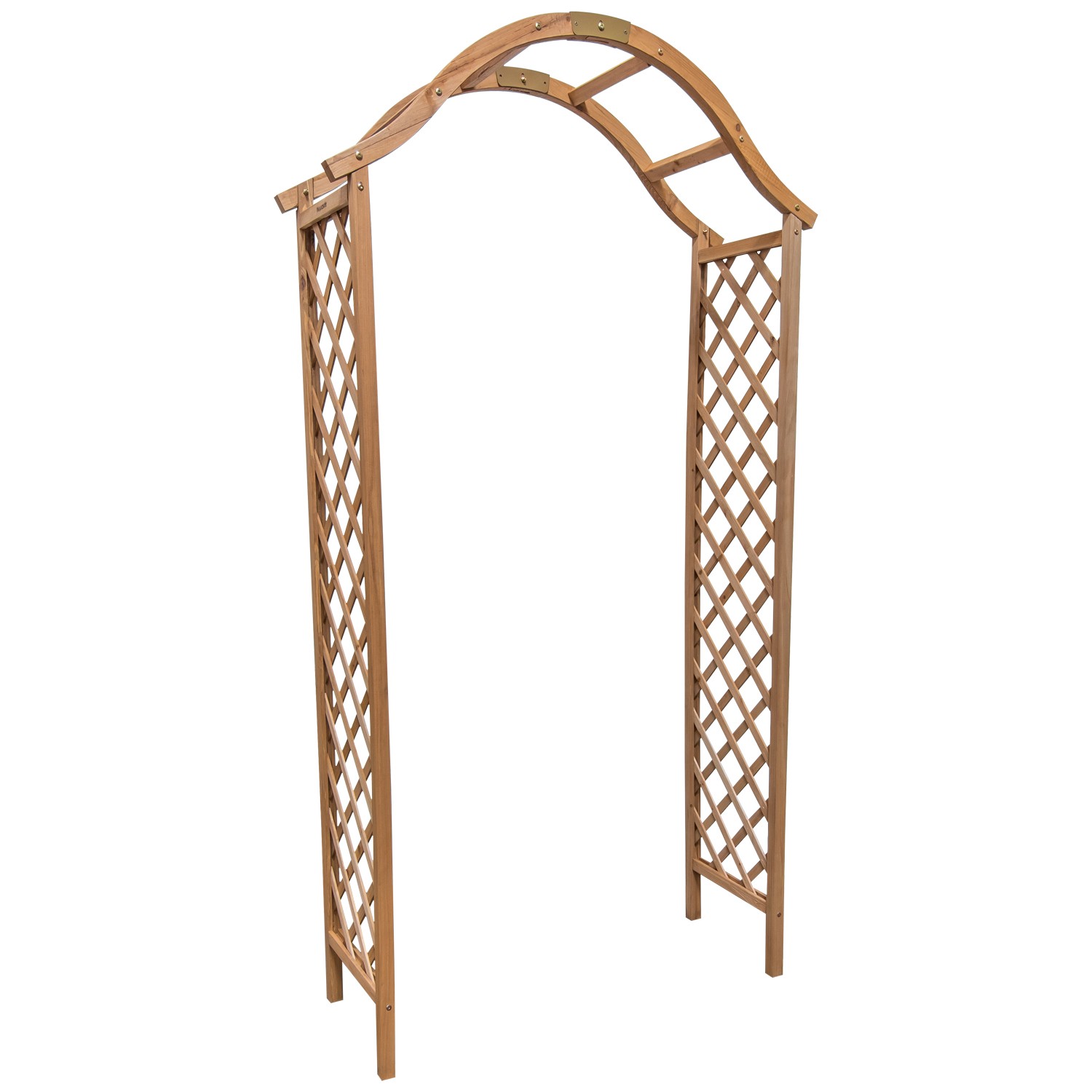 Wooden Garden Arch Archway Elegant Decorative Tan/Natural Wood Woodside