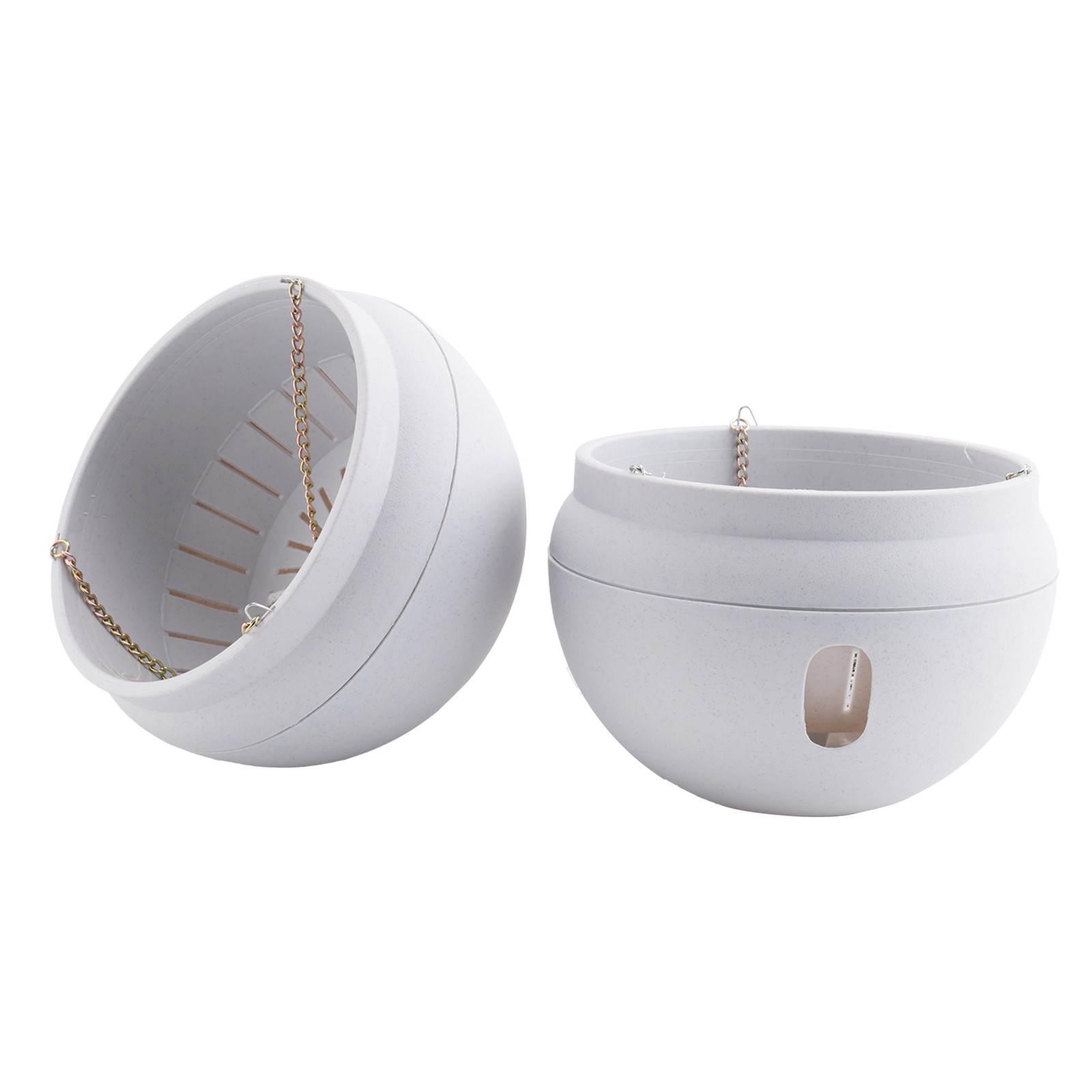 3X(2Pcs Plastic Hanging Planter Self Watering Basket with Hooks, Hanging1779