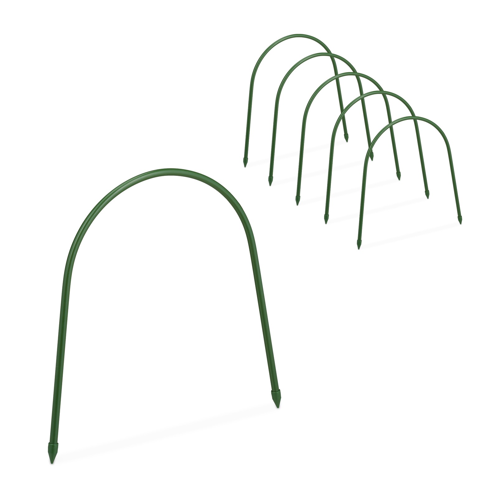 Tunnel arches Greenhouse Supports Raised Bed Rings Durable Green Weatherproof