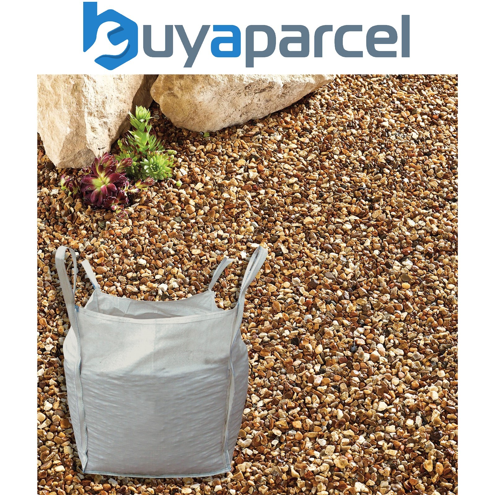 Kelkay Autumn Gold Chippings Stones Garden Paths Driveways 8-12mm Bulk Bag