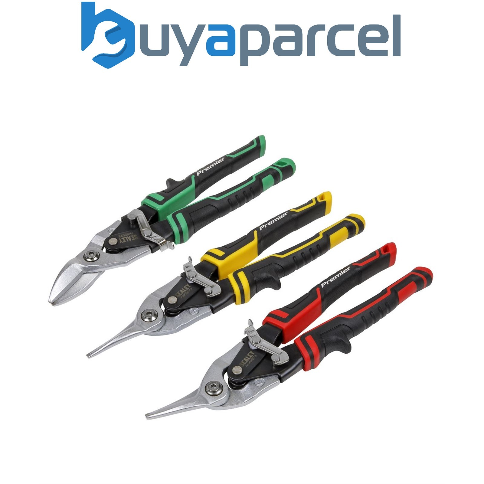 Sealey AK69073 Premier High Leverage Aviation Tin Snip Set 3pc