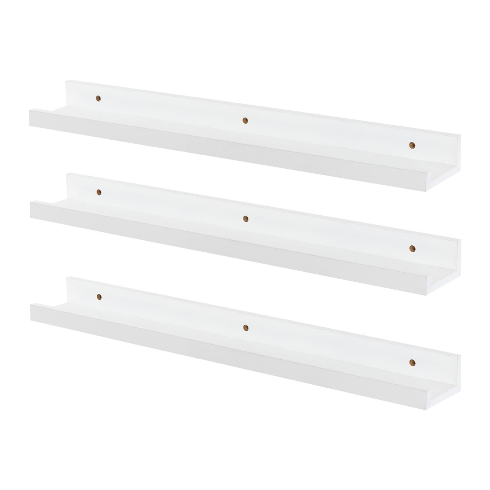 6x Kids Gallery Bookshelves Floating Wall Mounted Bedroom Storage 57cm White