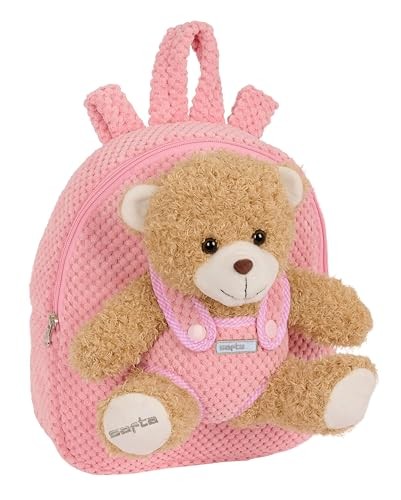 Safta Unisex Kids M231 Preschool Backpack with Bear, Daycare Backpack, Easy Clea