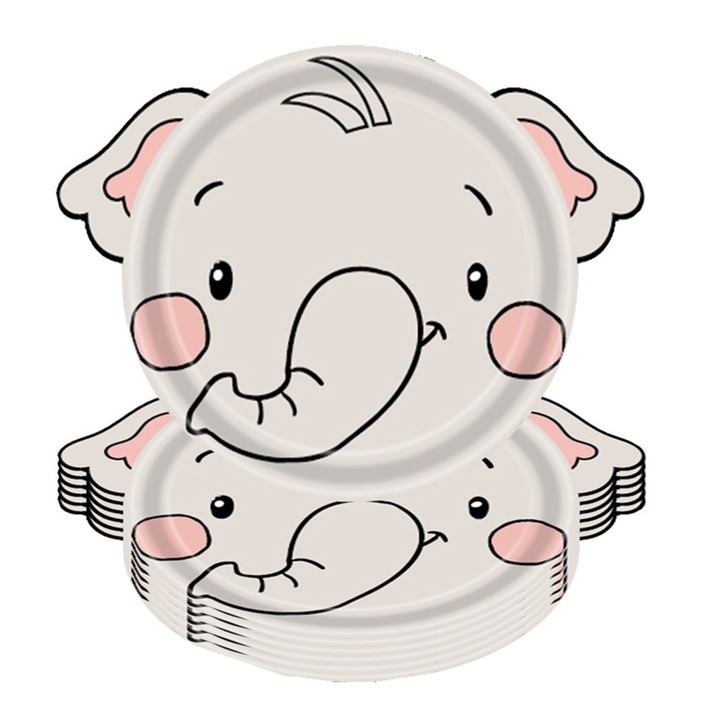 Jungle Animal Theme Plate Animal Disposable Plates Cutlery Set for Wild7352