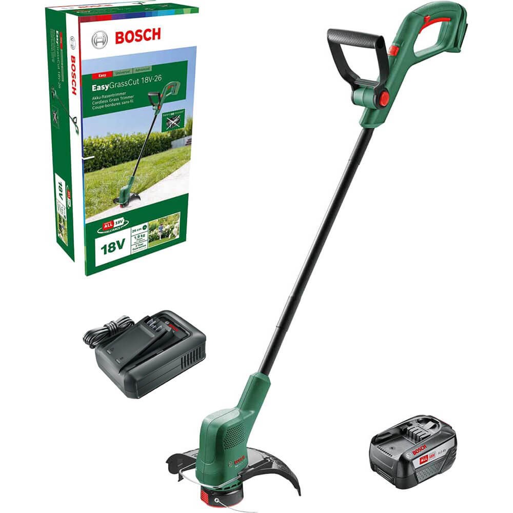 Bosch EASYGRASSCUT 18V-26 P4A 18v Cordless Grass Trimmer and Edger 260mm 1 x 6ah