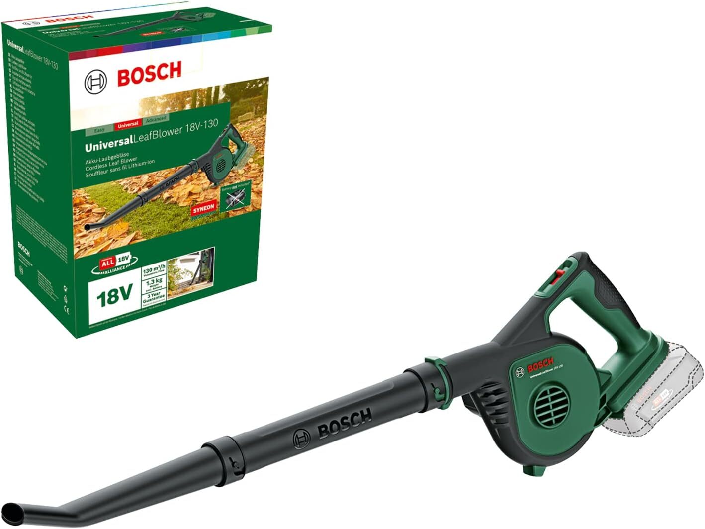 Bosch Cordless Leaf Blower Universal Leaf Blower 18V-130 Solo