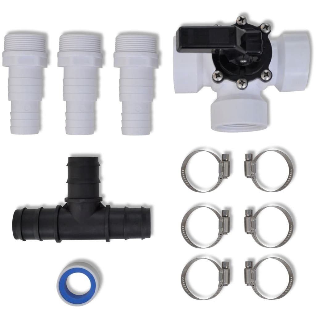 Bypass Kit for Pool Solar Heater Set Heating System Spa Accessories vidaXL