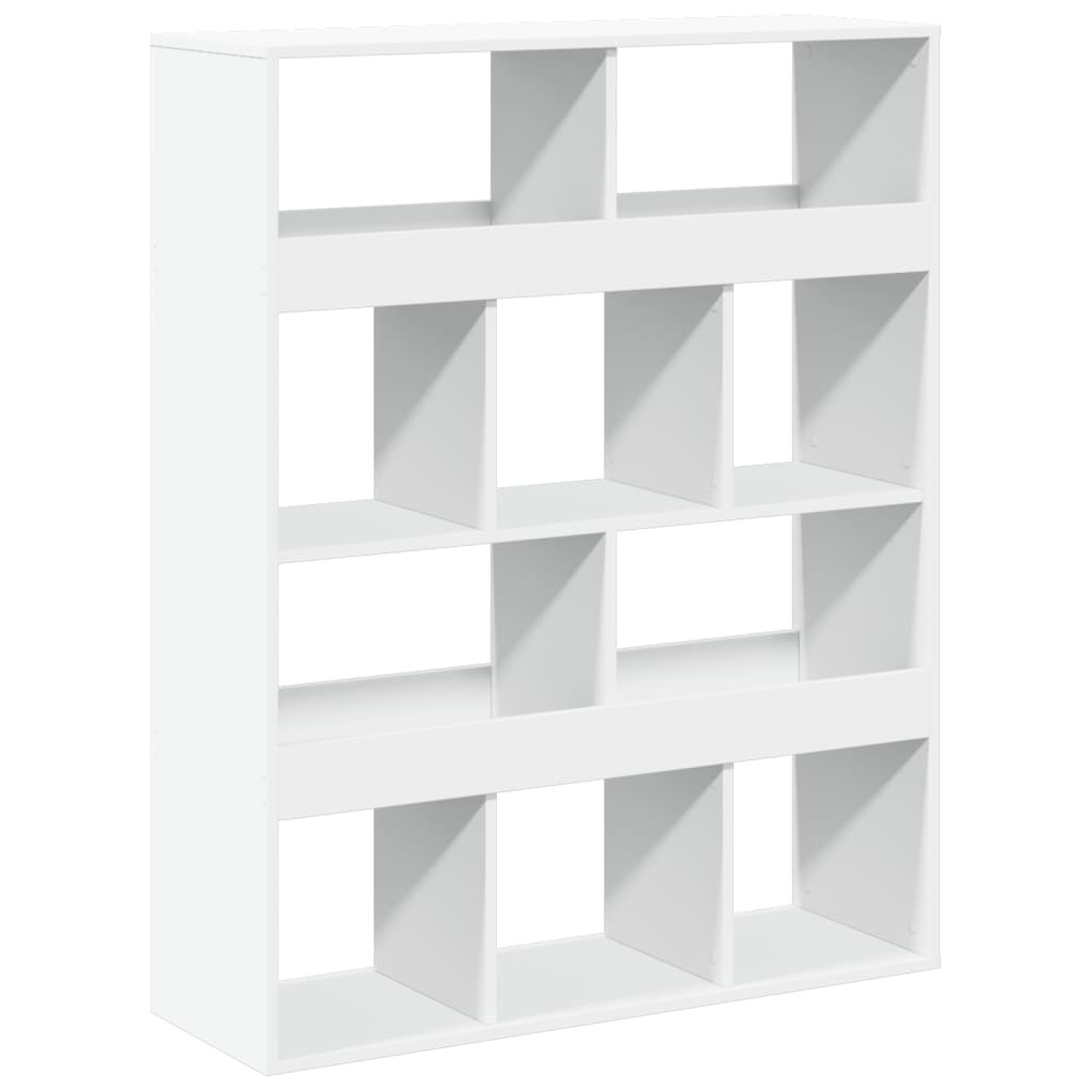 Room Divider Privacy Screen Bookcase Bookshelf White Engineered Wood vidaXL