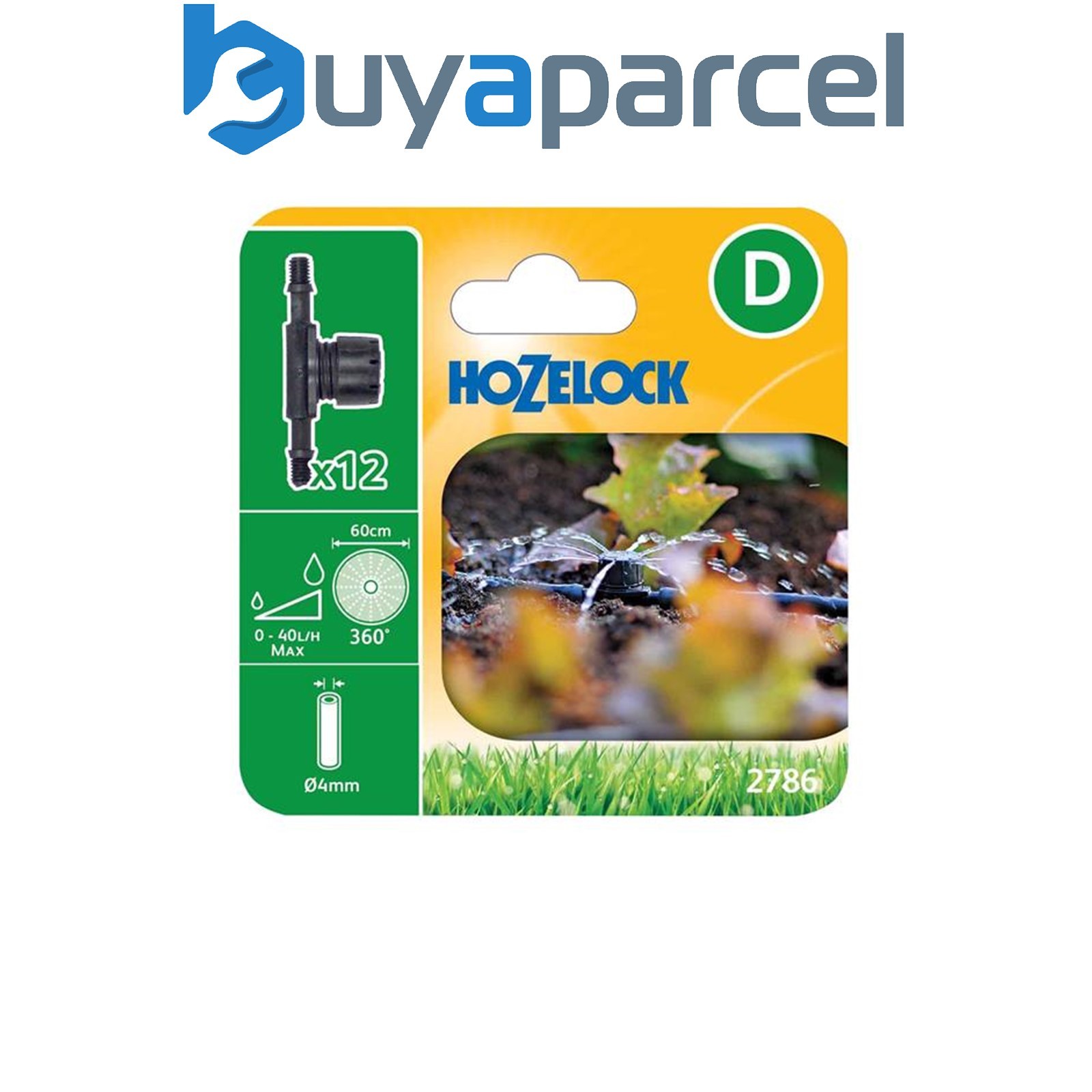 Hozelock 2786 0012 2786 In Line Adjustable Mini Sprinkler 4mm x 12 HOZ27860012
