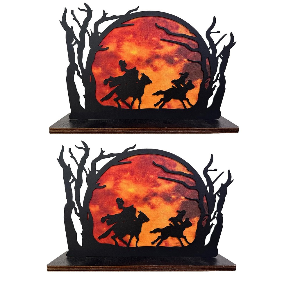 Headless Horseman Silhouette Halloween Desktop Decoration, Headless5899