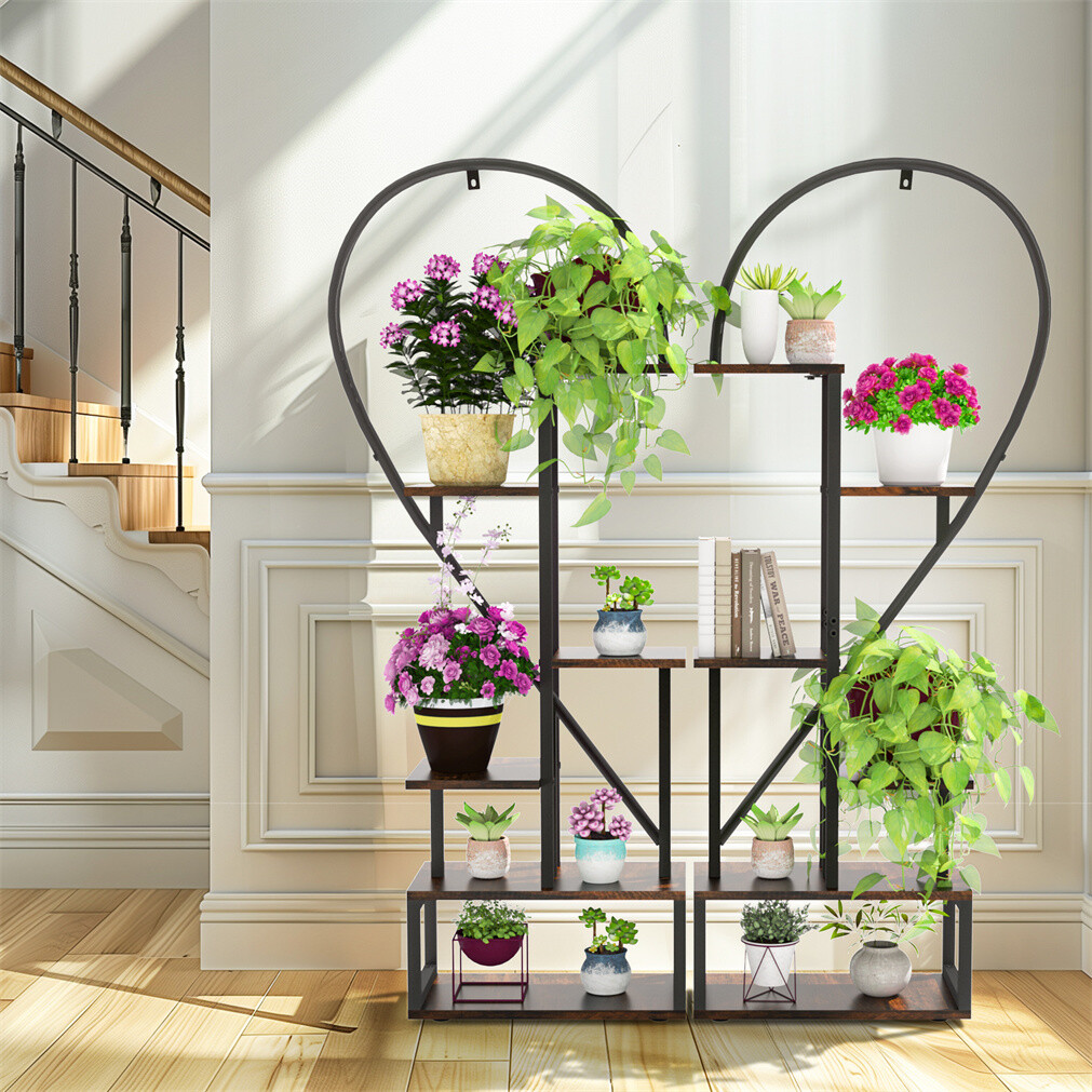 Small 5 Tier Metal Plant Stand Flower Pot Stands Creative Bookcase Storage Rack
