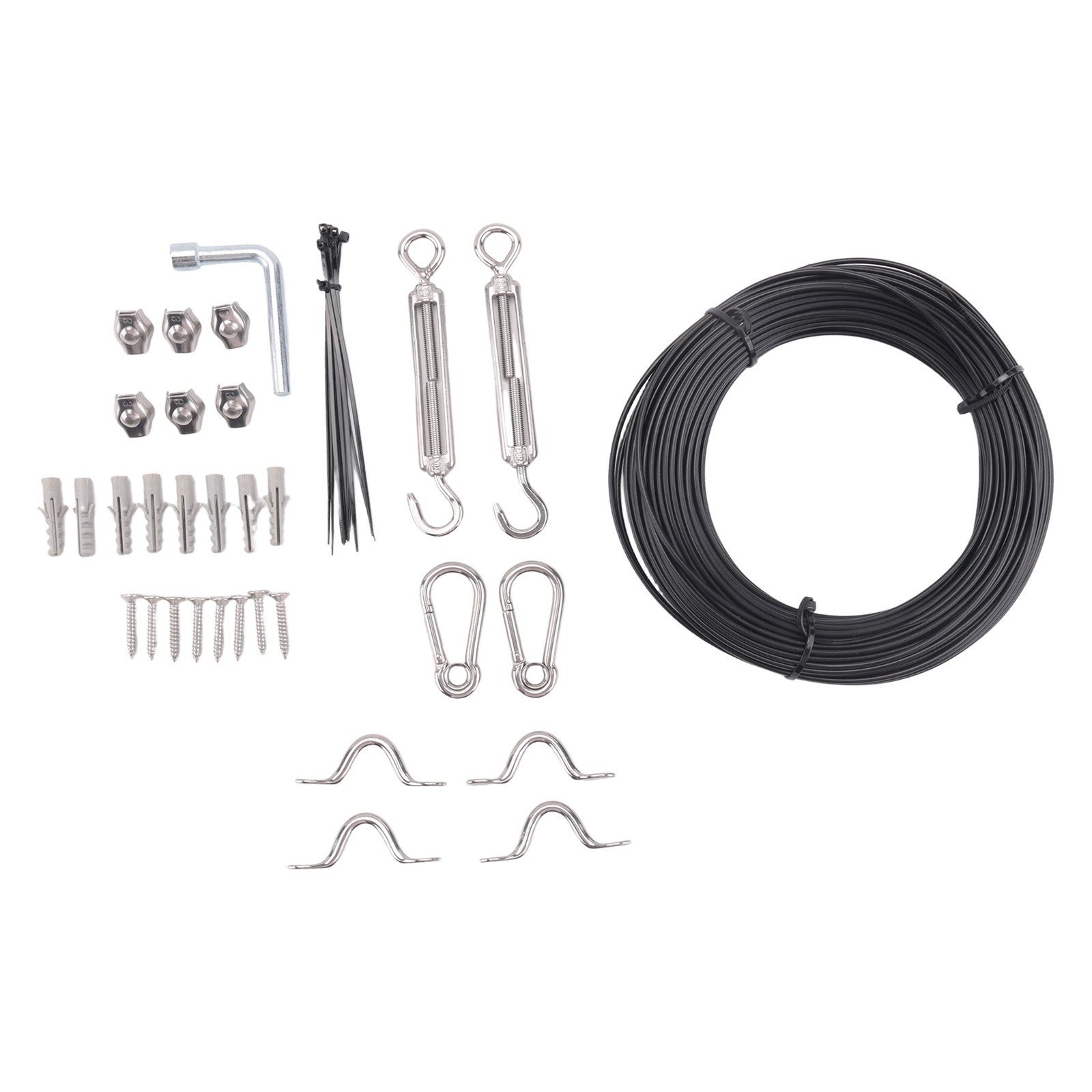 Outdoor String Light Hanging Kit, 200 Ft. Stainless Steel (304) Hanging4094