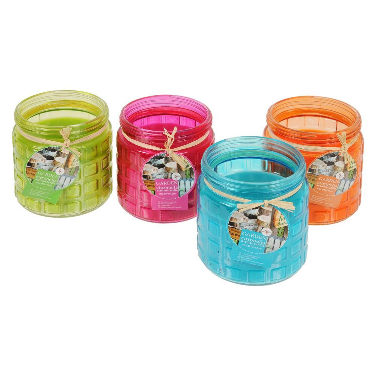 12 Piece Scented Candles Lemon Oil 11x12cm Decor Citrus Garden Patio Outdoor