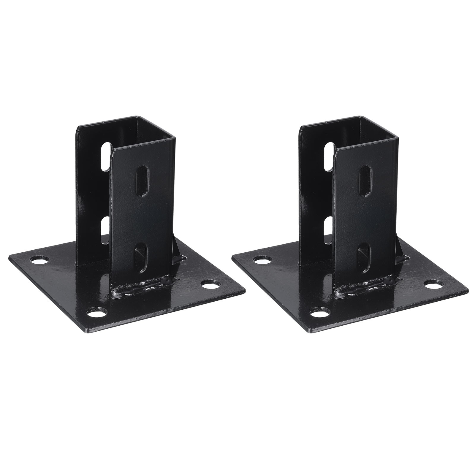 2pcs Post Base with 4 Holes for 2” Single Strut Channel Heavy Duty Square