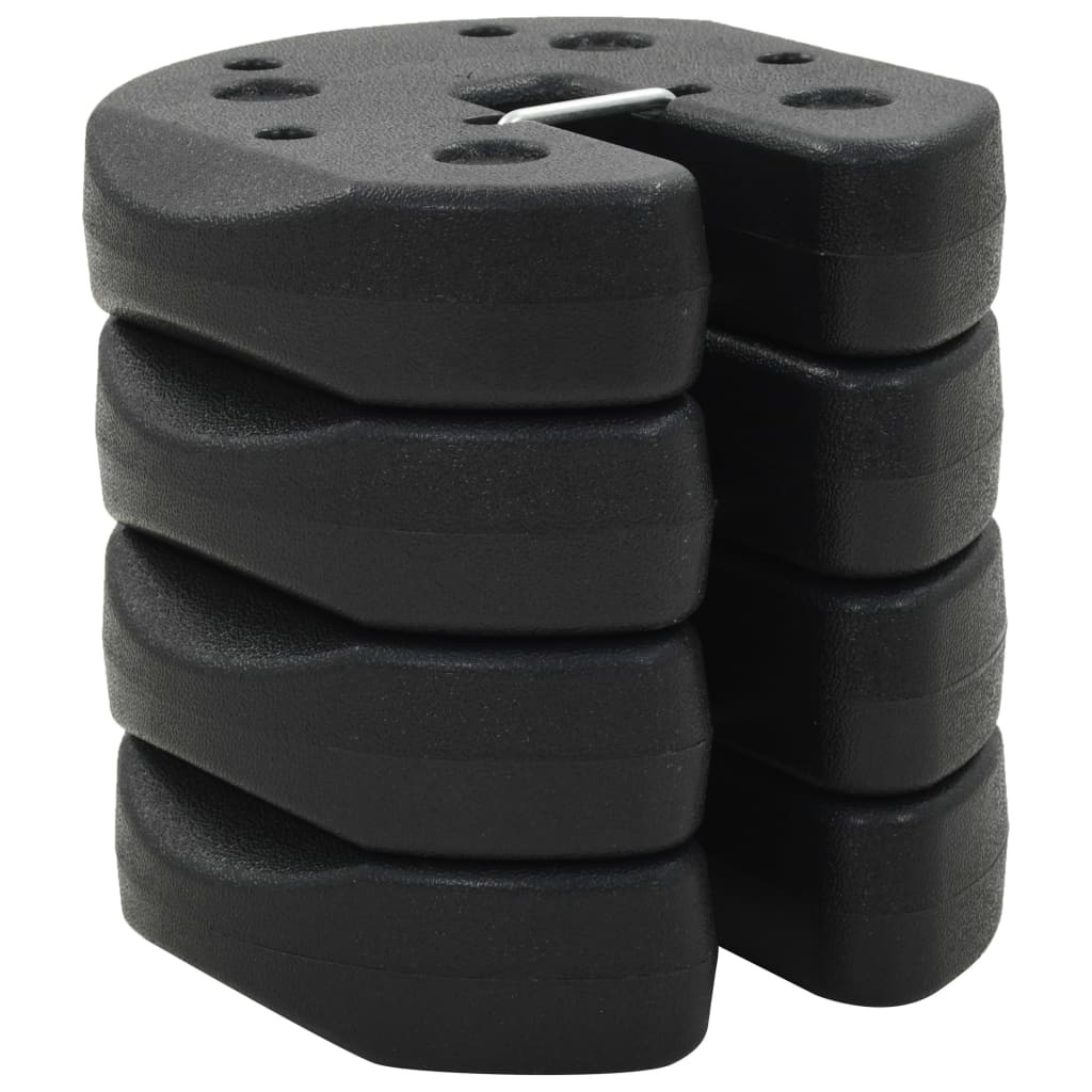 4x Gazebo Weight Plates Black 220x50mm Concrete Party Tent Accessory vidaXL