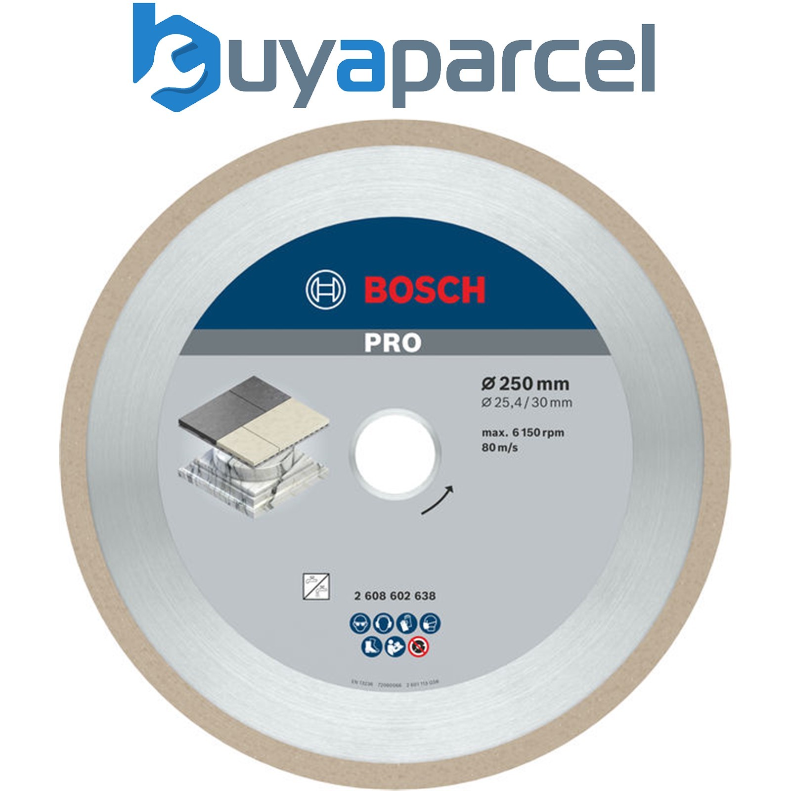 Bosch Diamond cutting discs PRO Ceramic Diamond Disc 250 x 30/25.4 mm 2608602638