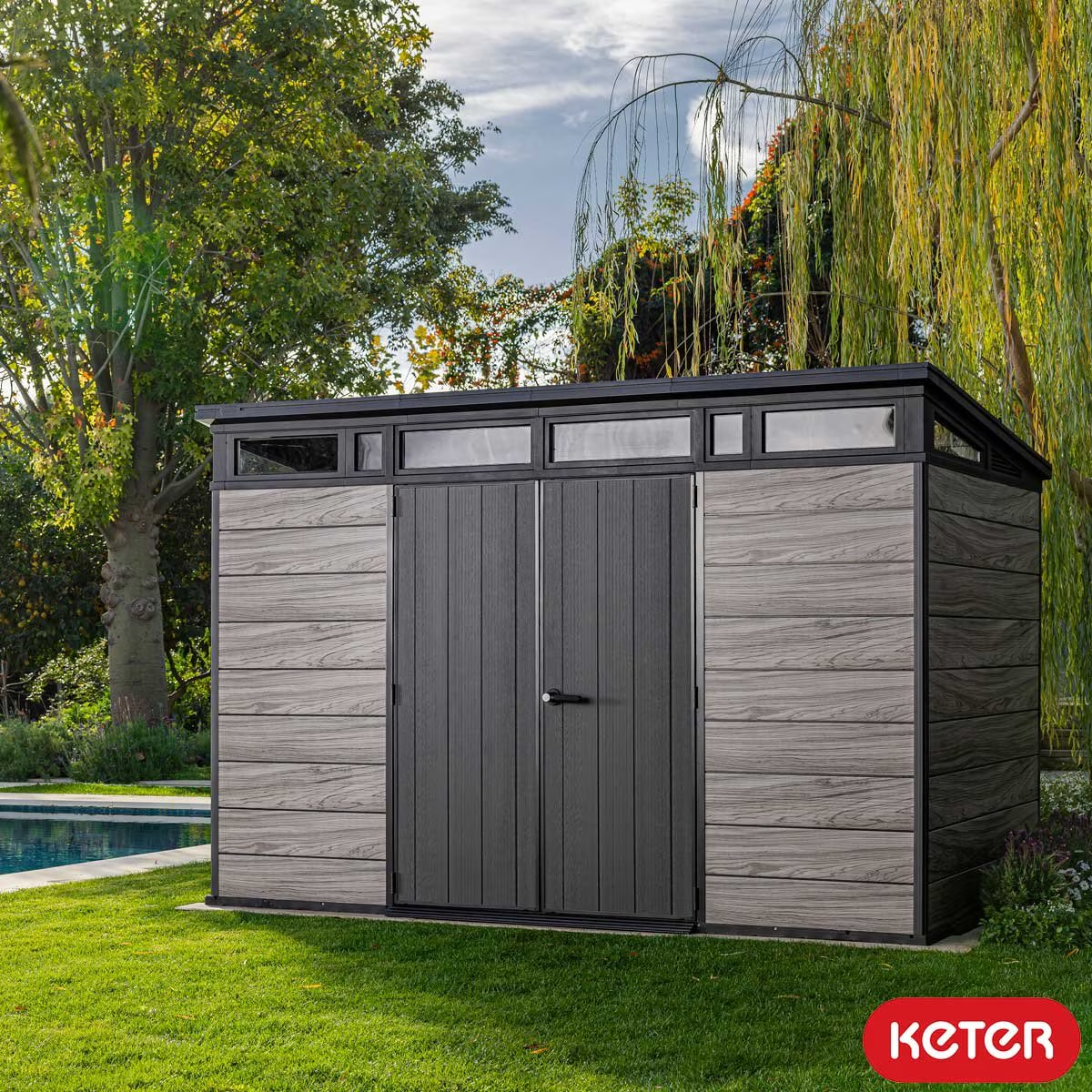 Keter Storm Grey Signature 11Ft 2" X 7Ft 2" (3.4 X 2.2M) Storage Shed
