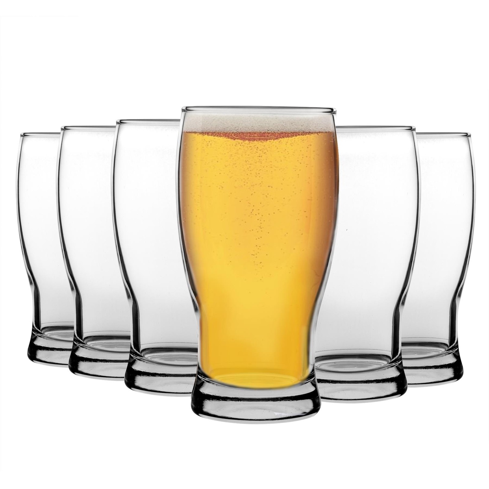 LAV 12x Belek Classic Pint Beer Glasses Traditional Craft Ale Lager 580ml