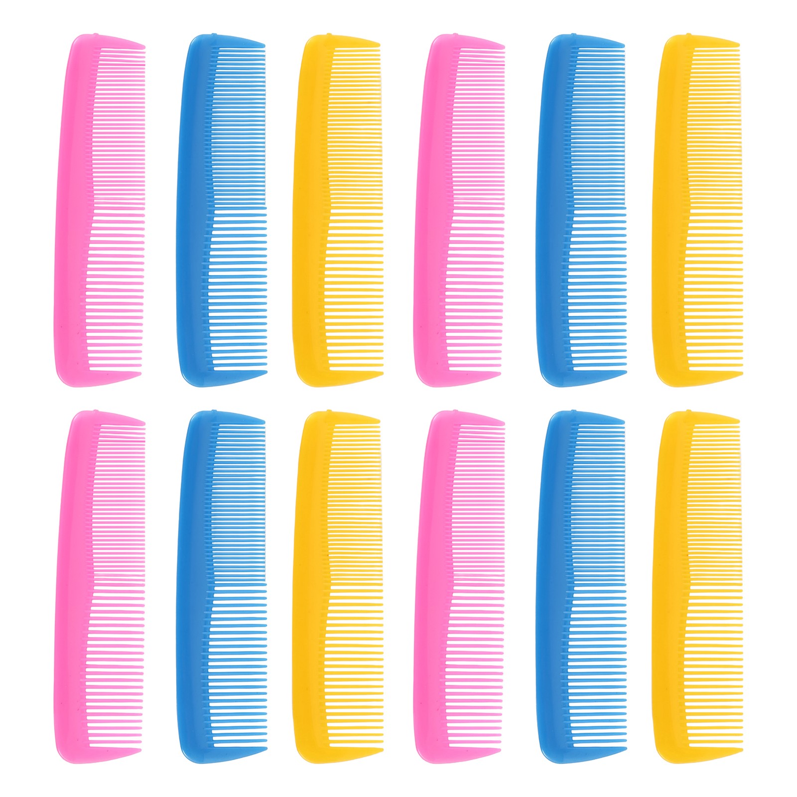 8X(12 Pieces Hair Combs Set for Kids Women Men Plastic Fine Dressing Comb2307