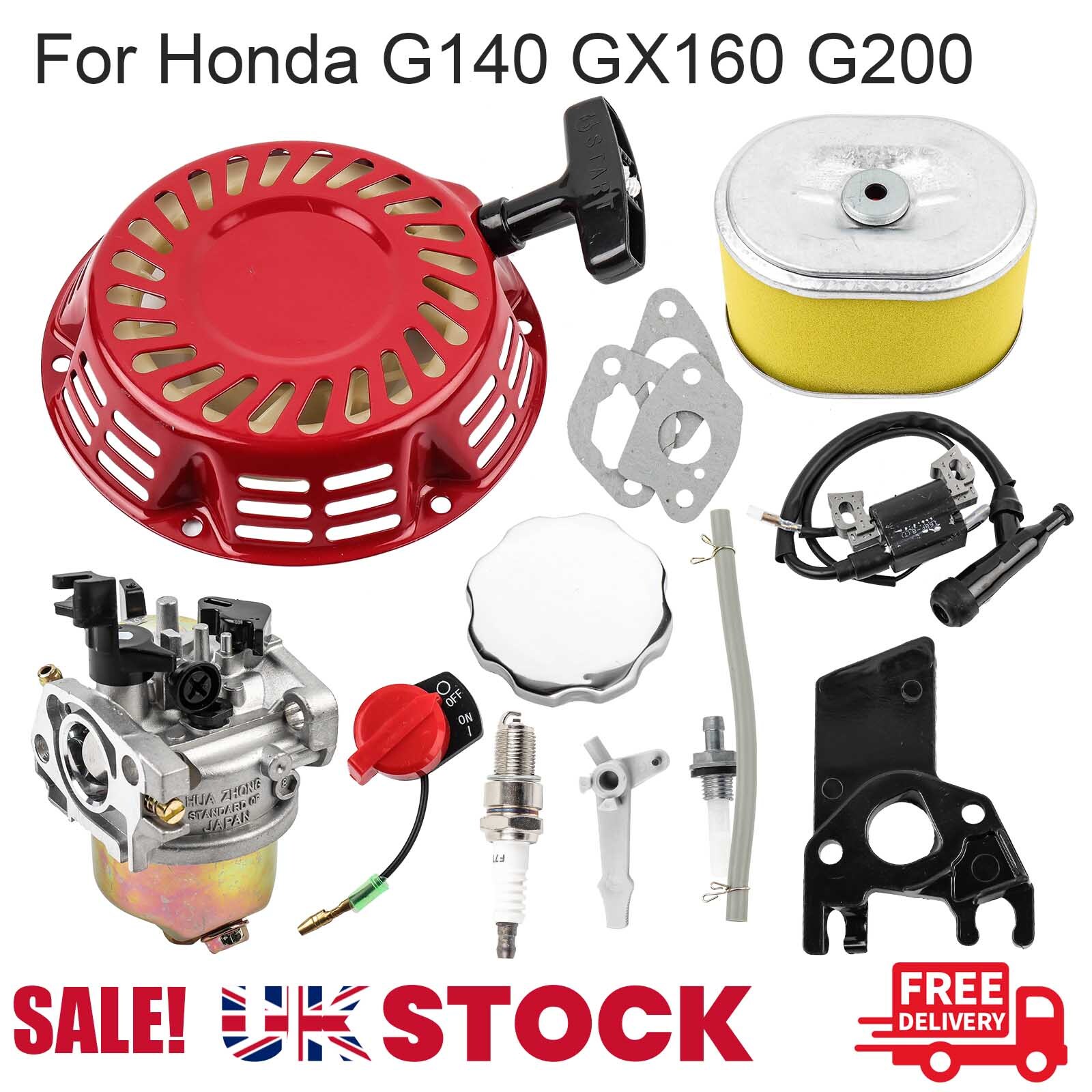 Service Kit Lawn Mower Parts Ignition Coil Recoil Gasket Honda GX200 GX140 GX160