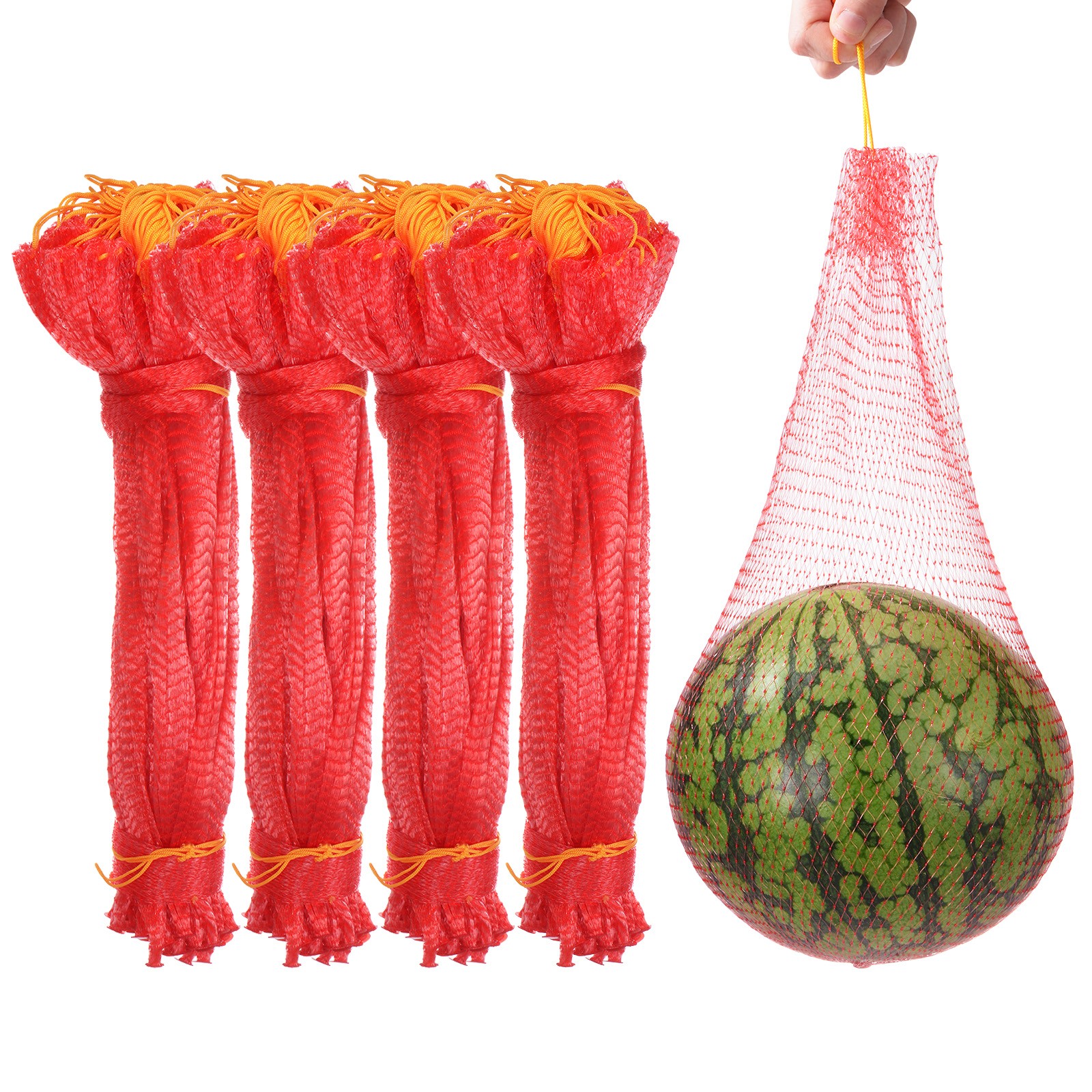 200 Pcs Watermelon Nets - 45cm Melon Hammock Apply to Garden(22lbs, Red)