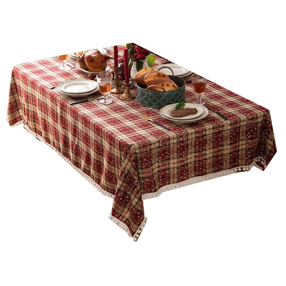 Christmas Tablecloth Table Linen Decoration Hairball Western Dining Table6009