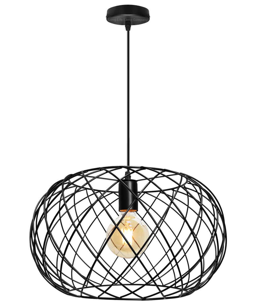 LED Vintage Industrial Loft Style Metal Cage Ceiling Pendant Hanging Light M0183