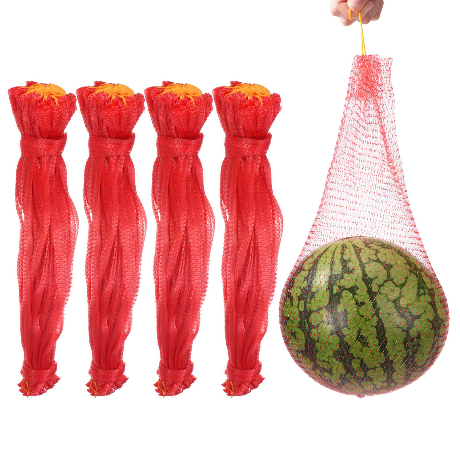 200 Pcs Watermelon Nets - 60cm Melon Hammock Apply to Garden(33lbs, Red)