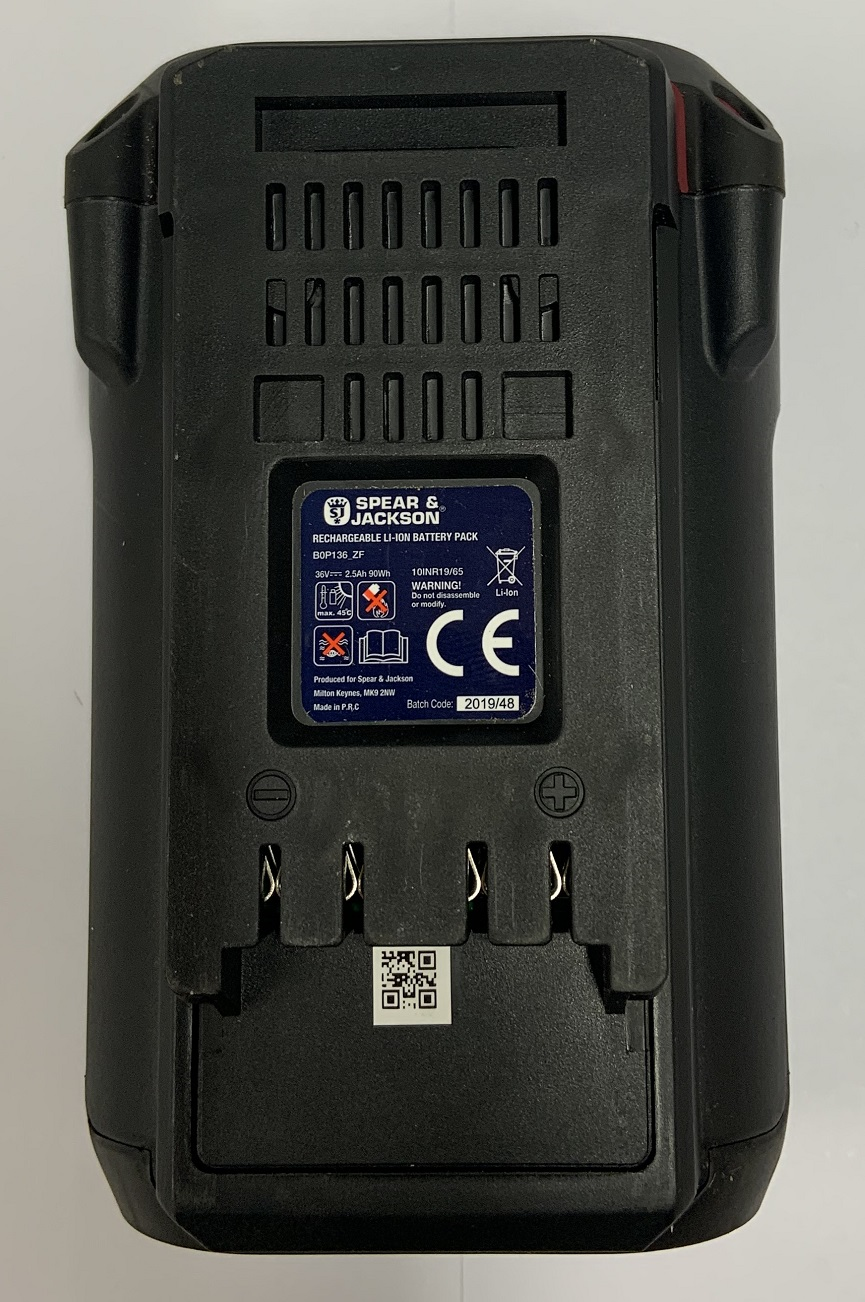 Genuine B0P136-ZF 36v Battery For Spear & Jackson Cordless Lawnmower - S3644X2CR