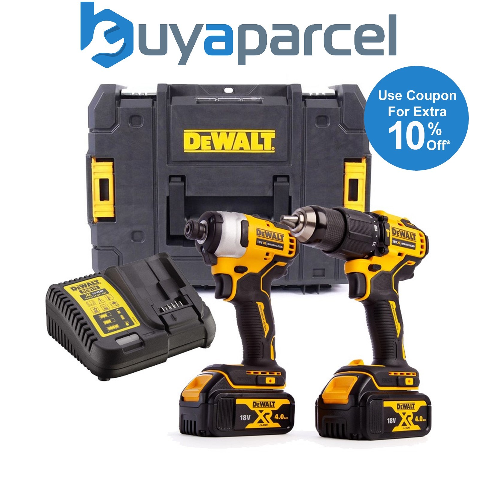 Dewalt DCK2062M2 18v Brushless DCD709 Combi Drill DCF809 Impact Driver 2 x 4.0ah