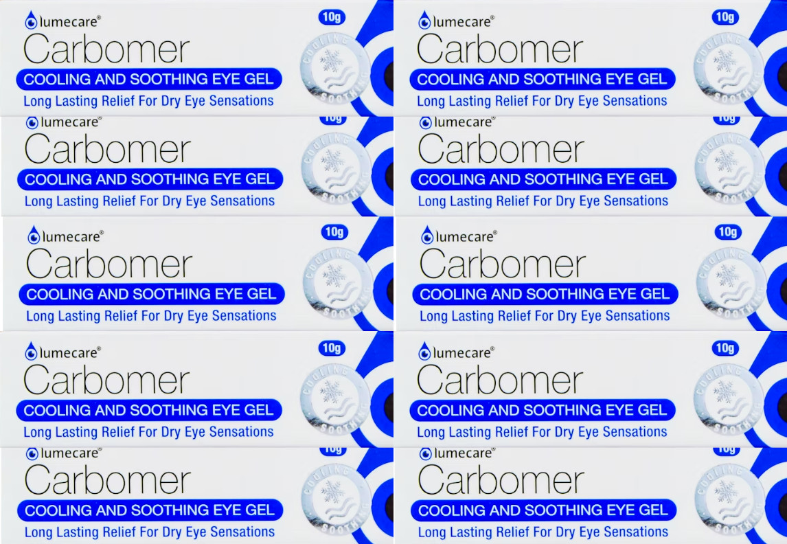 10 x Carbomer Lubricating Eye Gel 0.2% - 10g