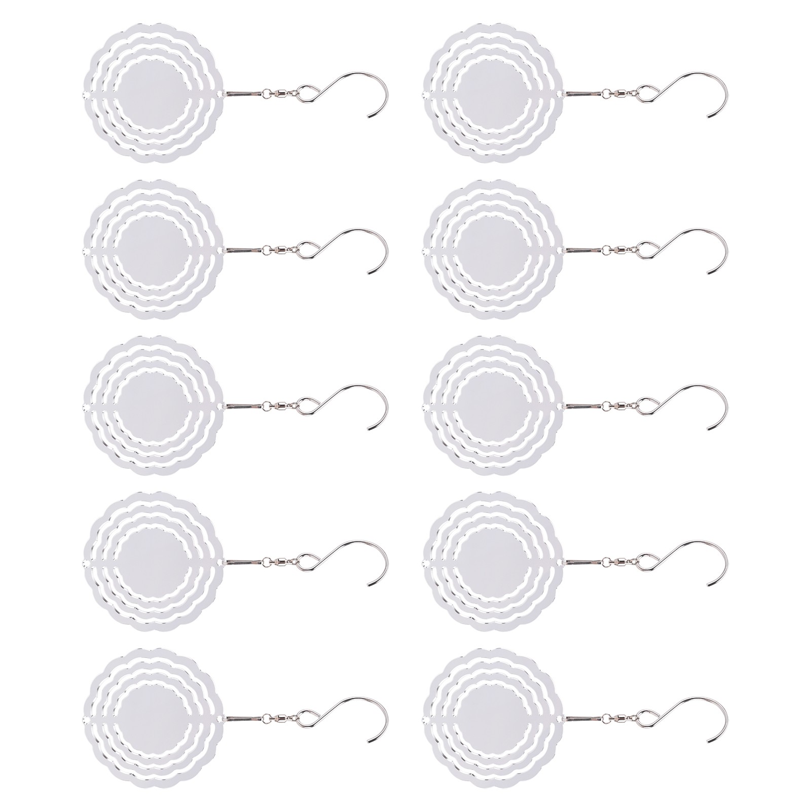 2X(10Pcs 3 Inch Sublimation Wind Spinner Blanks 3D Wind Spinners Hanging7365