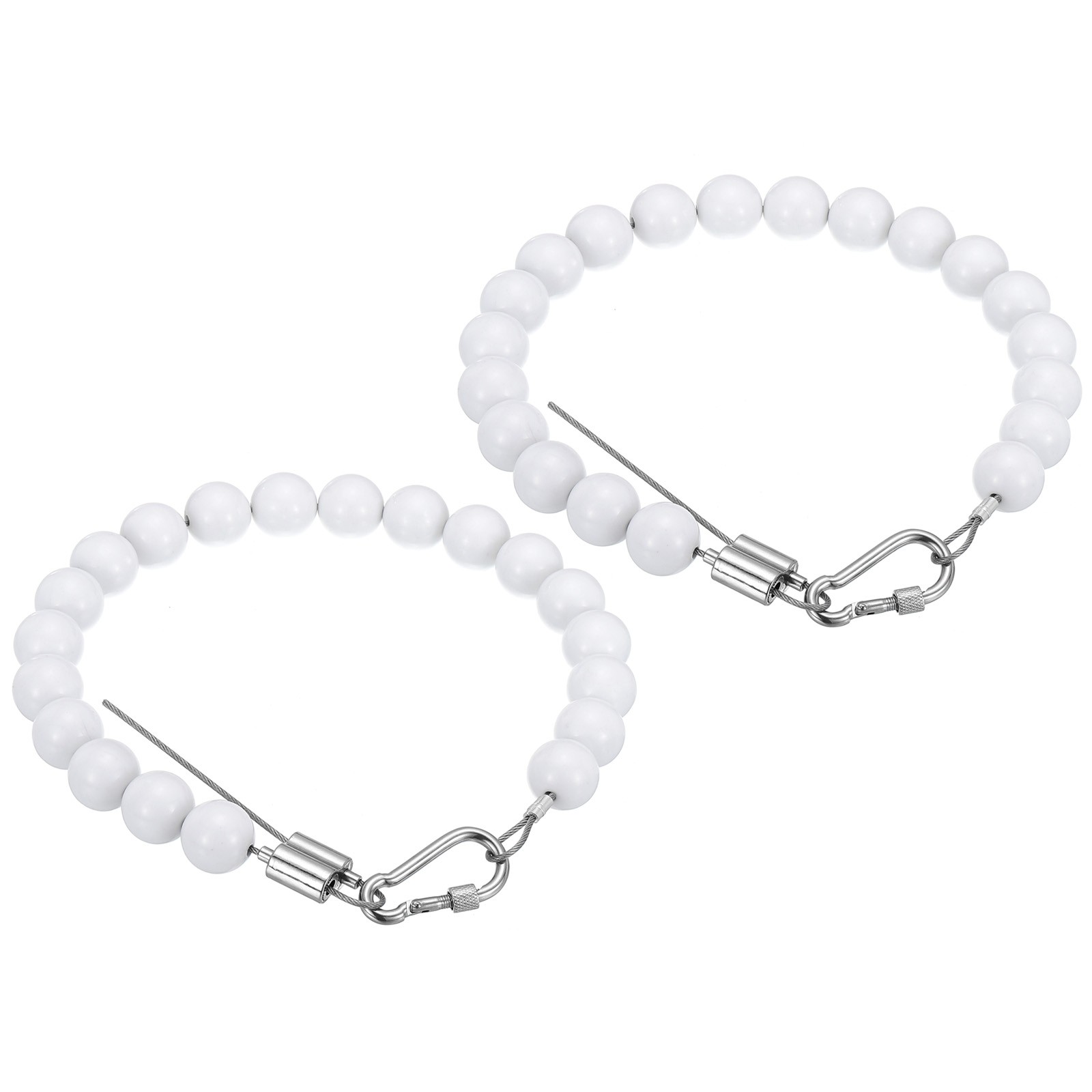 2 Pcs Flagpole Retainer Ring Flag Pole Accessories Flagpole White