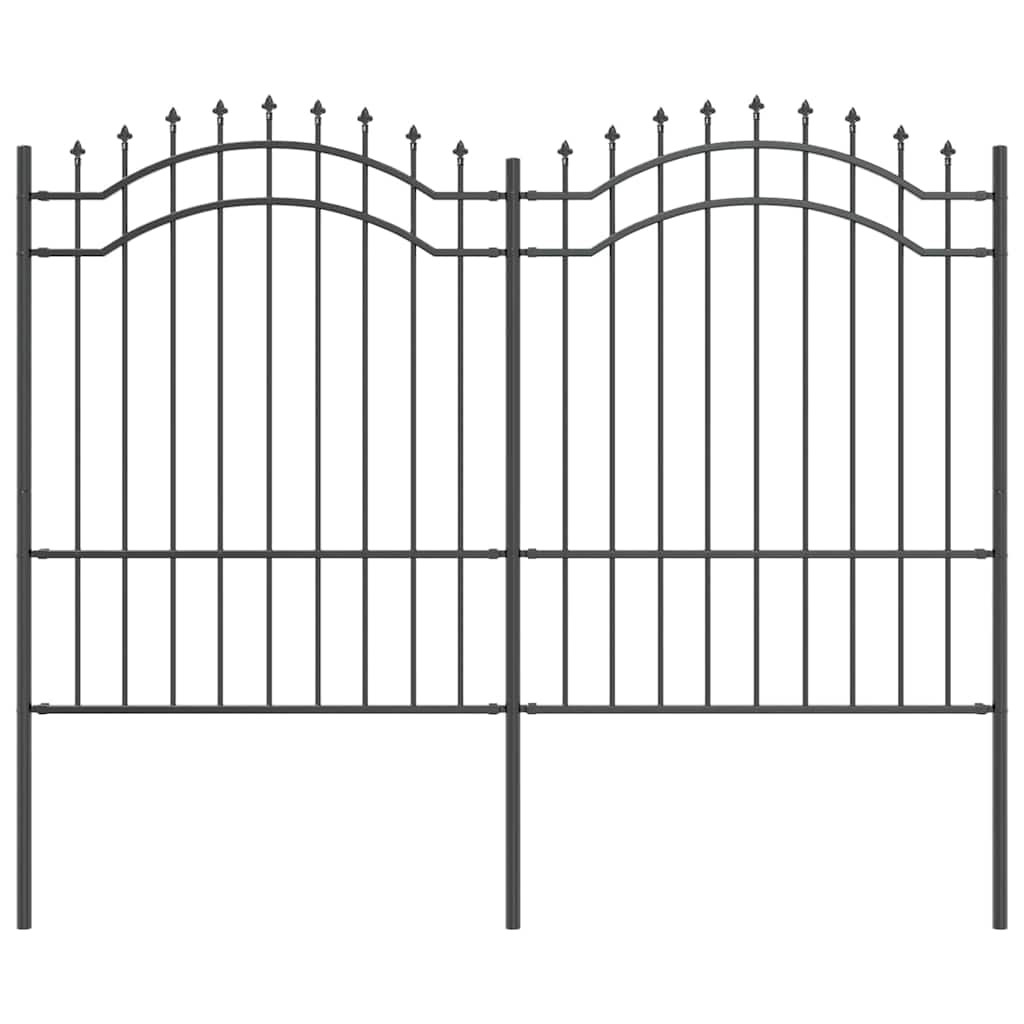 vidaXL Garden Fence Grey 240 x 190 cm Powder-coated steel, Garden and Terrace, M
