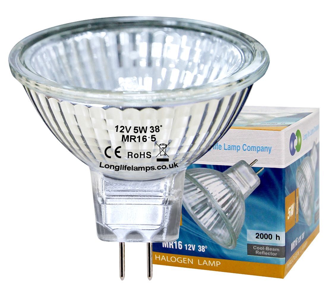 10 Pack MR16 5w Halogen Lamp Light Bulbs 12v