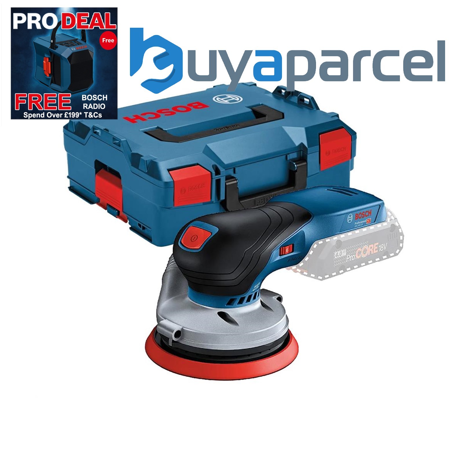Bosch GEX 18V-125 Brushless 18v Random Orbital Sander Bare + LBOXX 0601372200