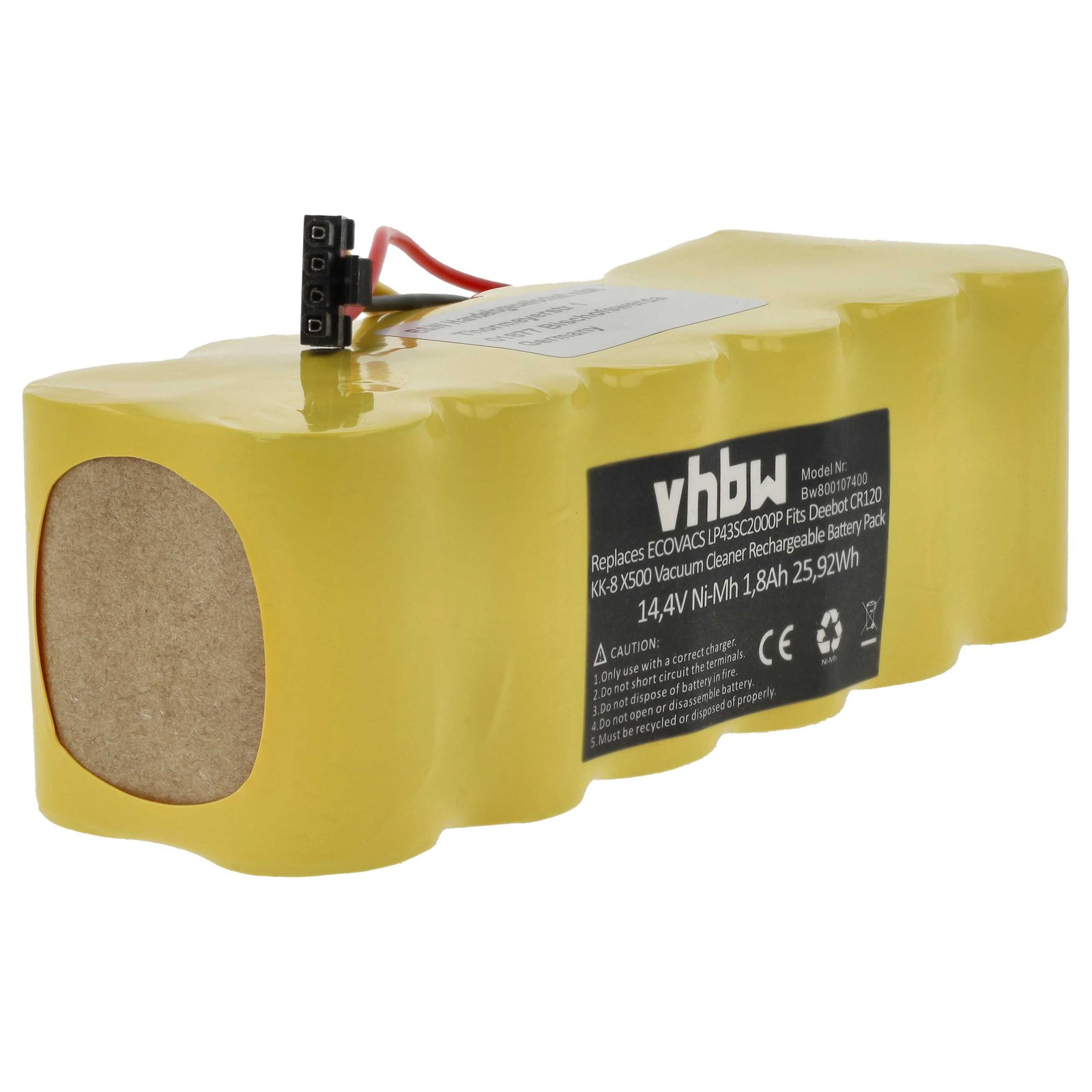 Battery for Dibea X580 X500 KK8 X600 1800mAh 14.4V