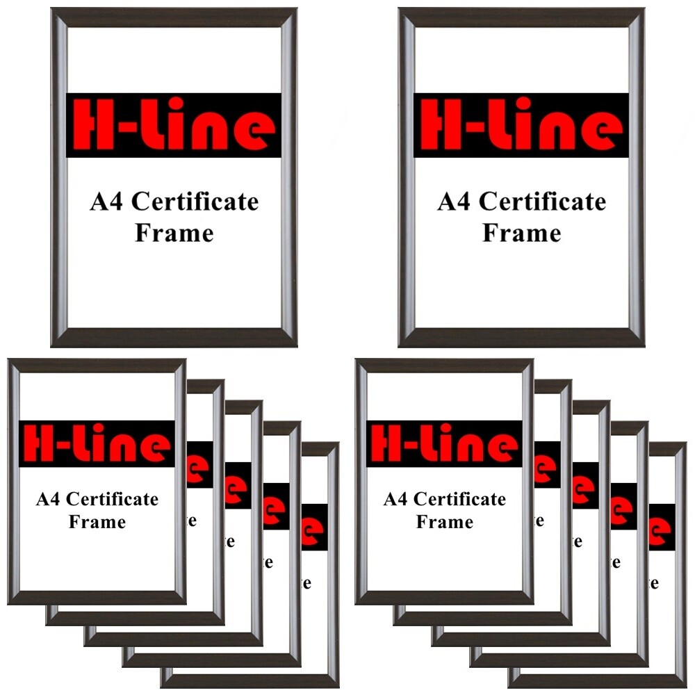 12 X A4 CERTIFICATE BROWN / GOLD PHOTO PICTURE FRAMES FREE STANDING WALL FRAME