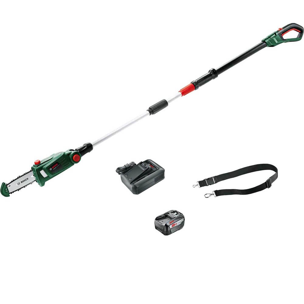 Bosch UNIVERSALCHAINPOLE P4A 18v Cordless Telescopic Pole Tree Pruner 200mm 1 x