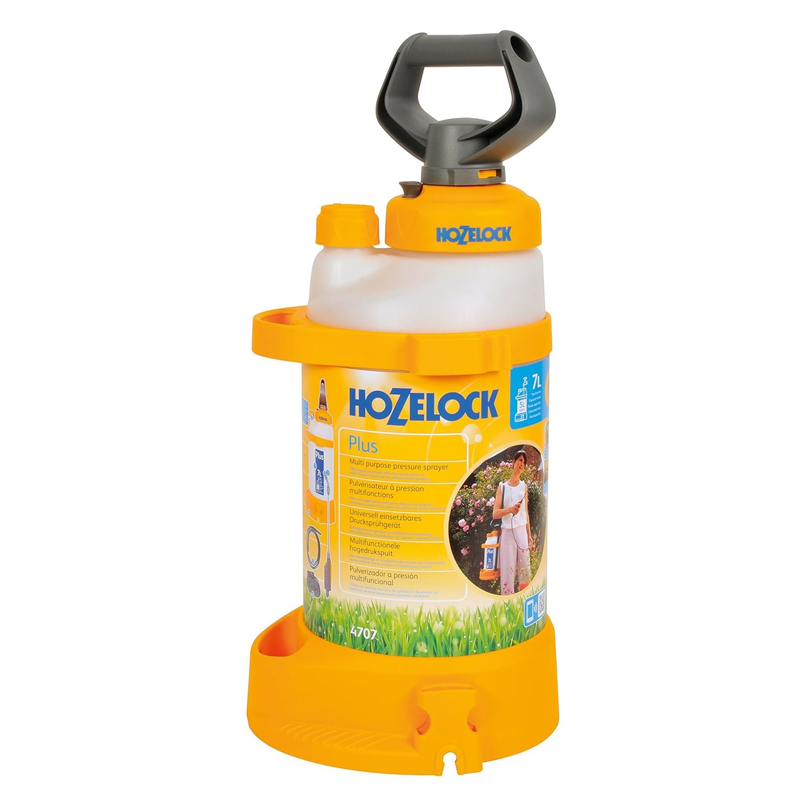 Hozelock Pressure Sprayer Plus7L White/Yellow ST1246