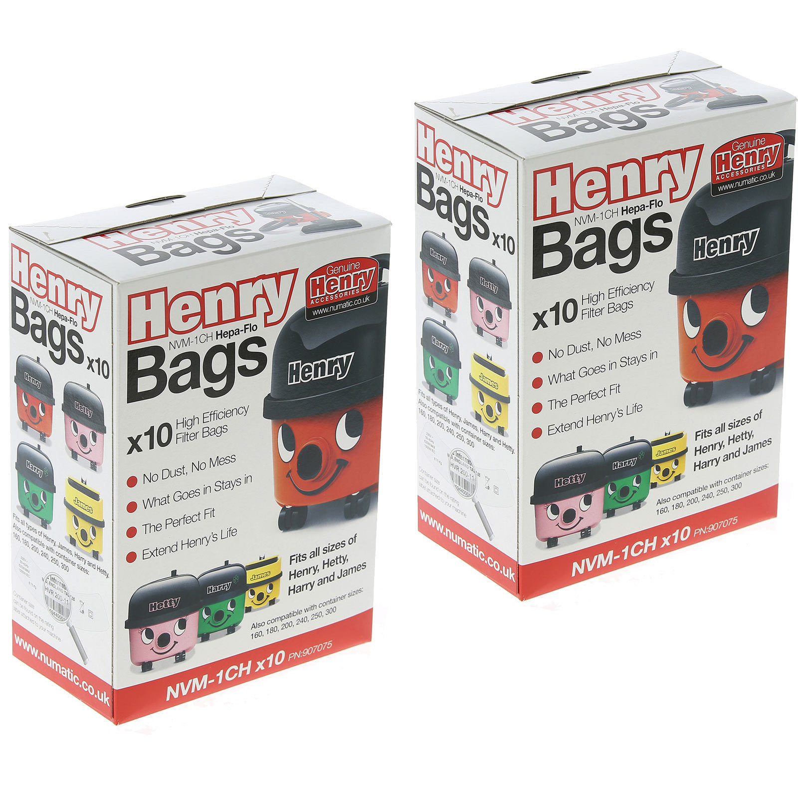 20 x Genuine Numatic Henry Hetty HEPAFLO Vacuum Cleaner Hoover Bags 604015