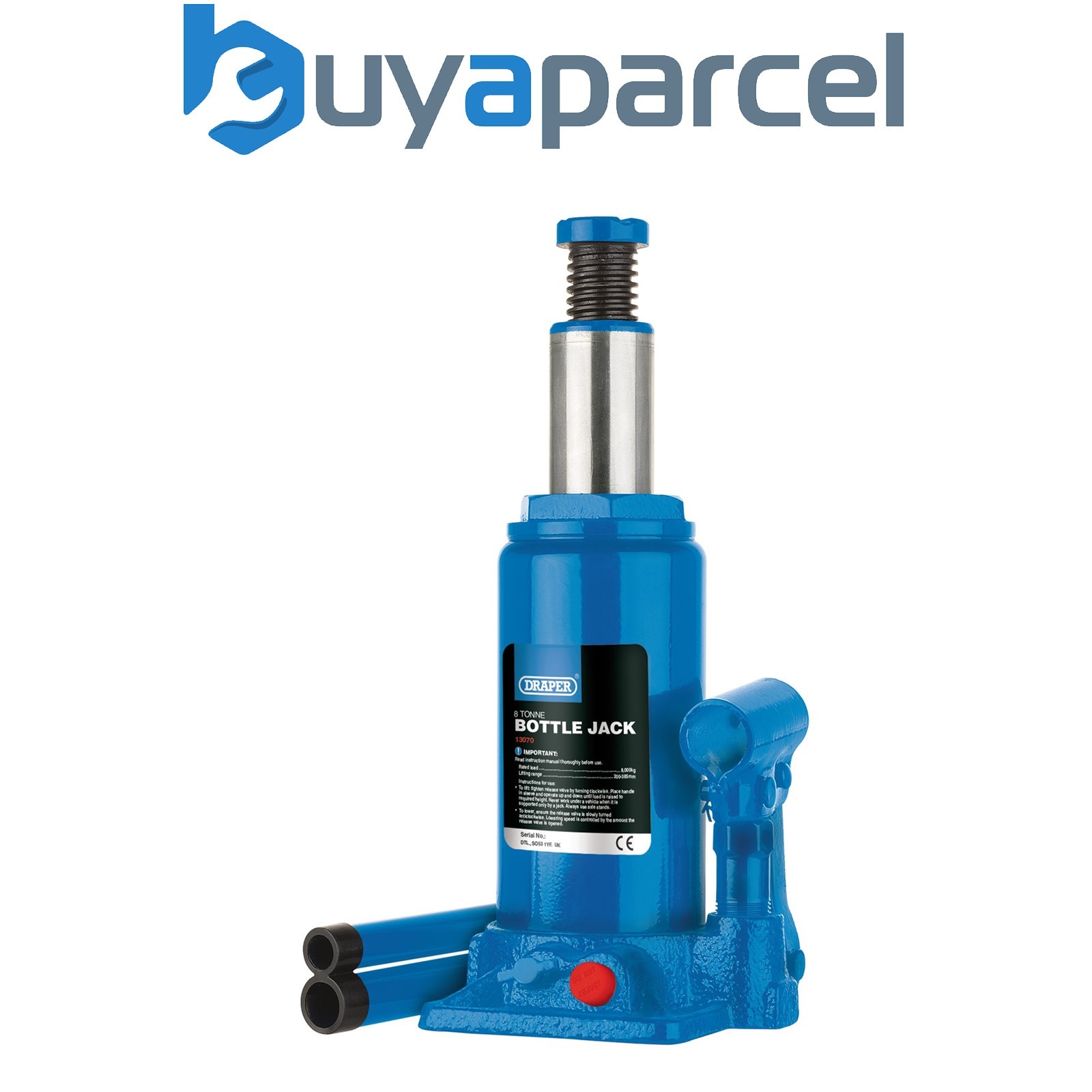 Draper 13070 Hydraulic Bottle Jack, 8 Tonne