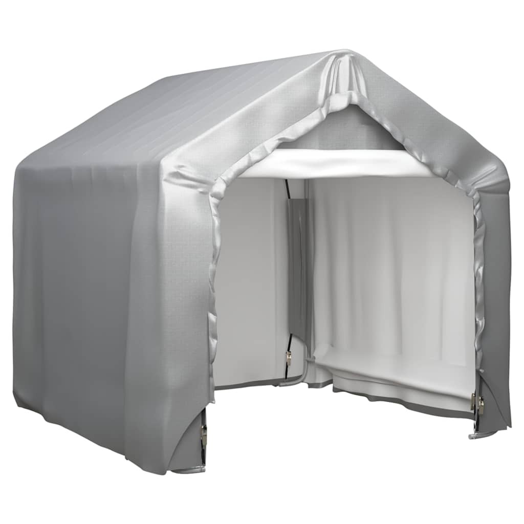 Storage Tent Grey Galvanised Steel Outdoor Canopy Pavilion Shelter vidaXL