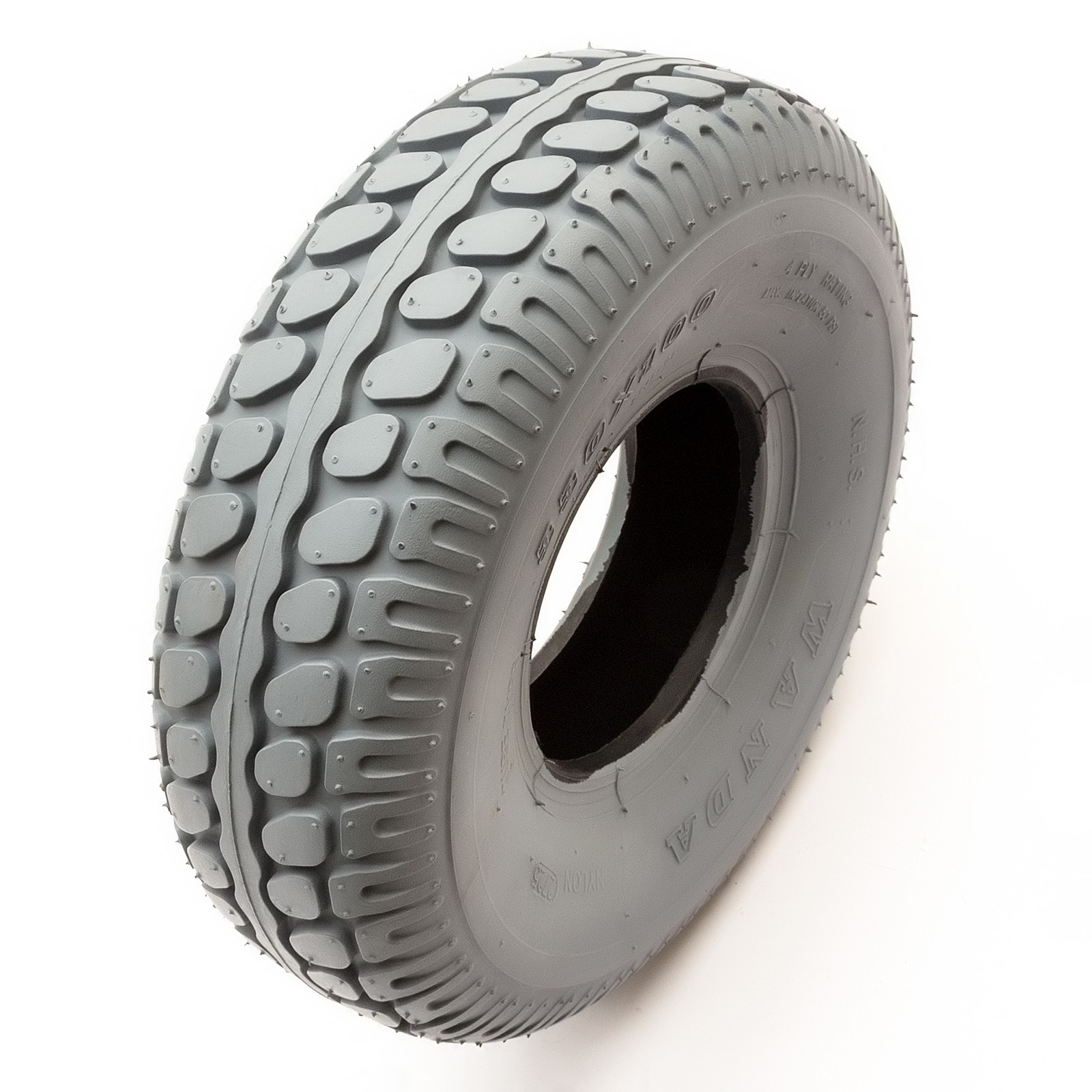 Tyre 330x100 Mobility Scooter 4 Ply Grey Non Marking Tire 5 Inch Wheel Rim