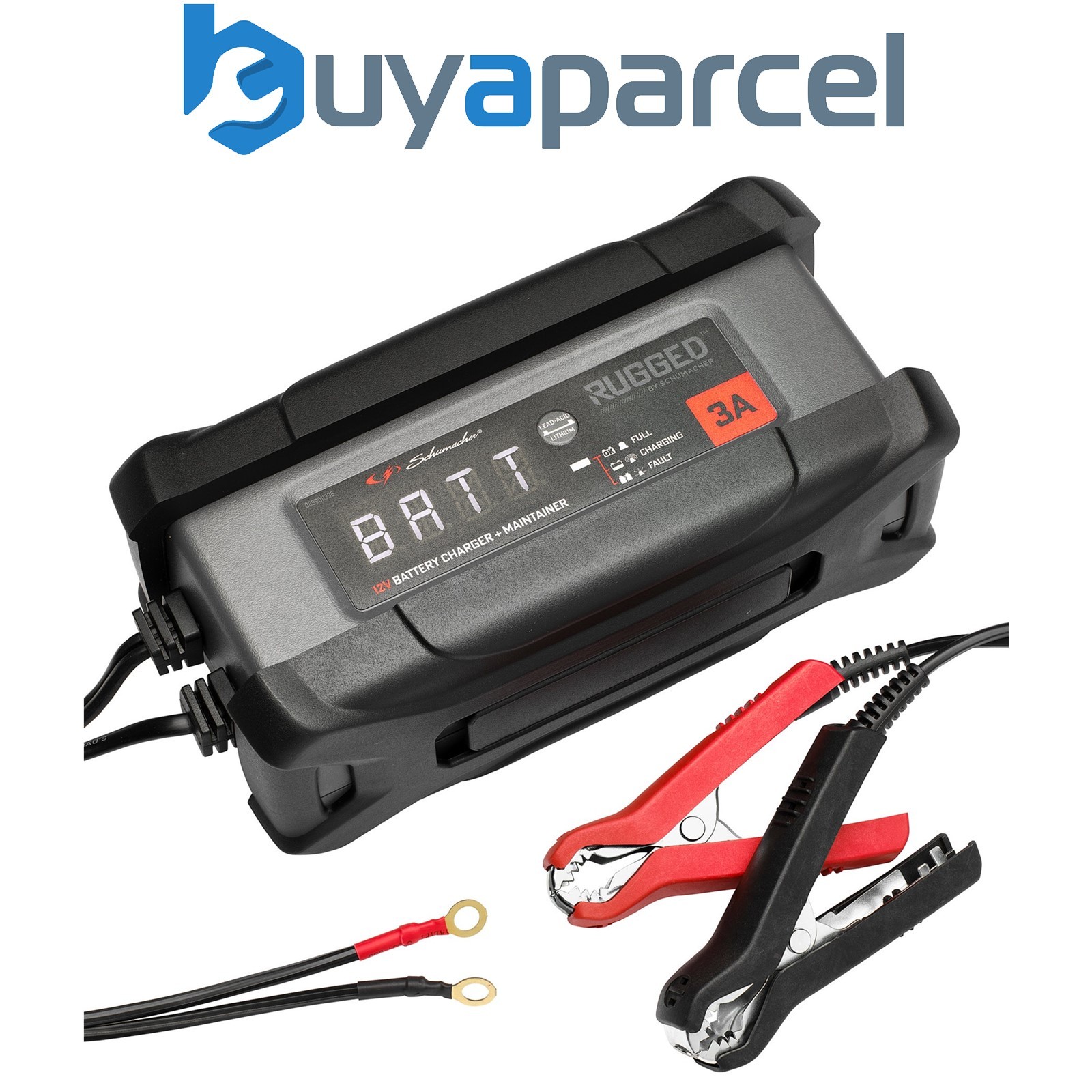 Draper 12961 Schumacher SPX458 Rugged 12V Battery Charger and Maintainer, 3A
